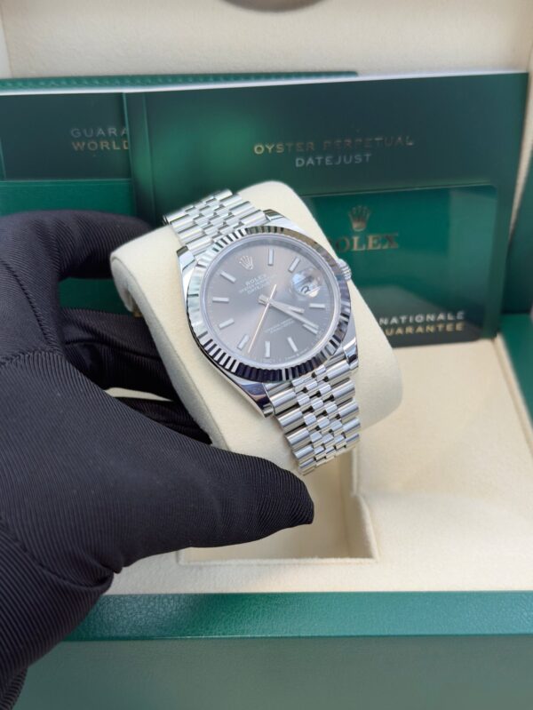 Rolex Datejust 41/ Stainless Steel & White Gold/ Dark Rhodium Index Dial/ Jubilee Bracelet (Ref# 126334) - Image 13