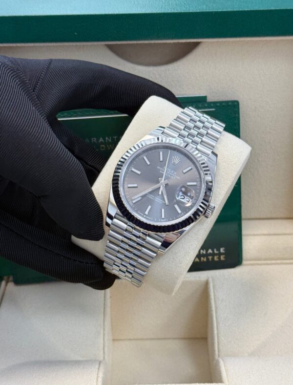 Rolex Datejust 41/ Stainless Steel & White Gold/ Dark Rhodium Index Dial/ Jubilee Bracelet (Ref# 126334) - Image 10