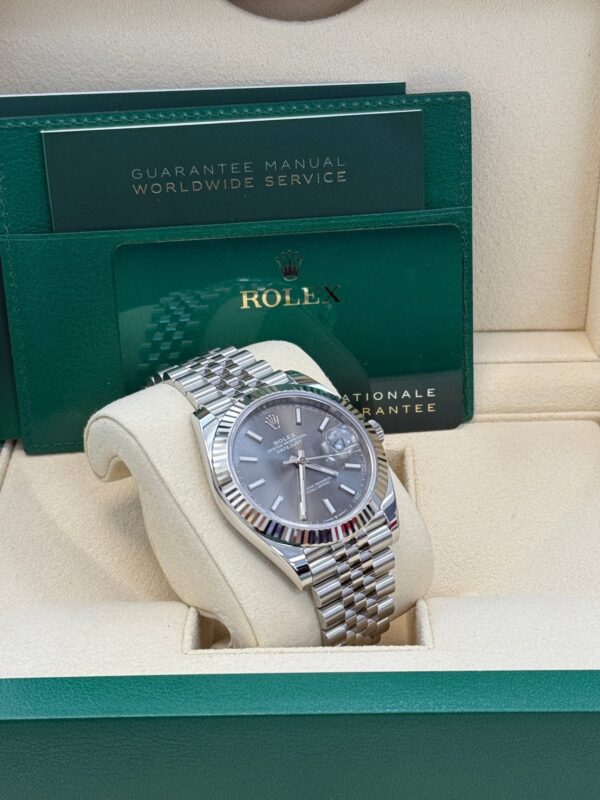 Rolex Datejust 41/ Stainless Steel & White Gold/ Dark Rhodium Index Dial/ Jubilee Bracelet (Ref# 126334) - Image 6