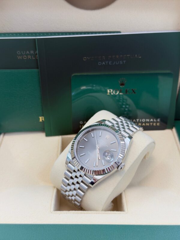 Rolex Datejust 41/ Stainless Steel & White Gold/ Dark Rhodium Index Dial/ Jubilee Bracelet (Ref# 126334) - Image 16