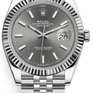 Rolex Datejust 41/ Stainless Steel & White Gold/ Dark Rhodium Index Dial/ Jubilee Bracelet (Ref# 126334)