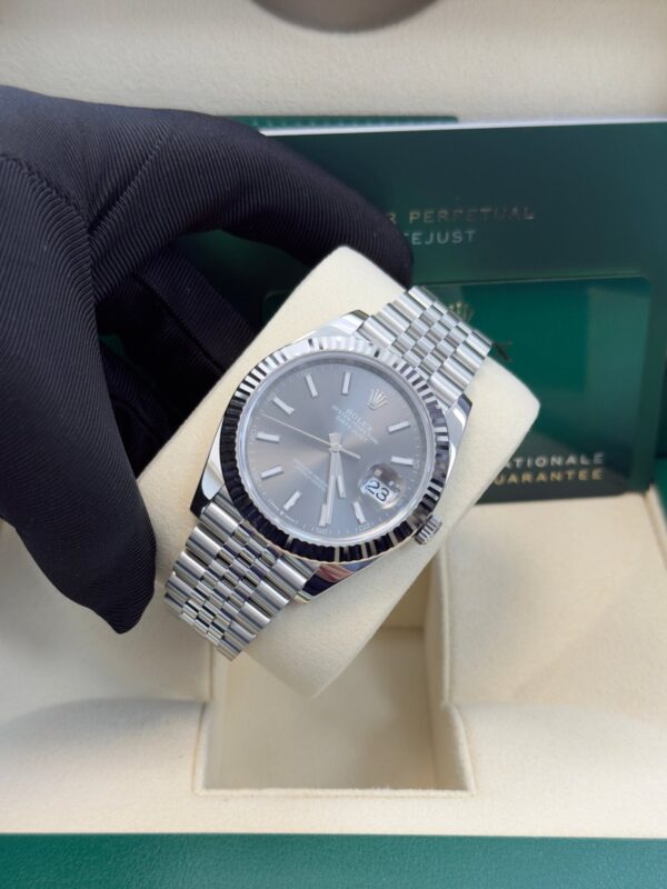 Rolex Datejust 41/ Stainless Steel & White Gold/ Dark Rhodium Index Dial/ Jubilee Bracelet (Ref# 126334) - Image 17