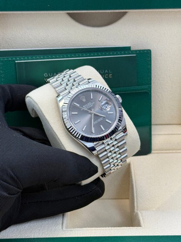 Rolex Datejust 41/ Stainless Steel & White Gold/ Dark Rhodium Index Dial/ Jubilee Bracelet (Ref# 126334) - Image 9