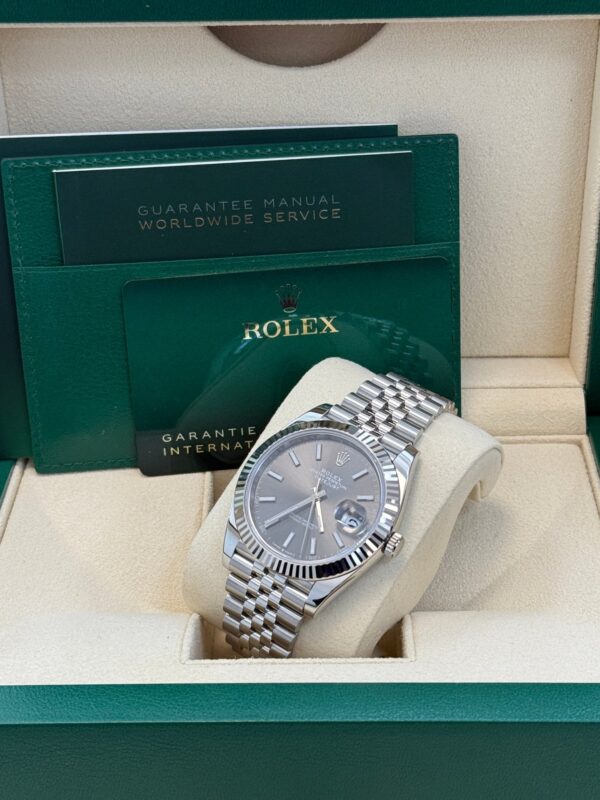 Rolex Datejust 41/ Stainless Steel & White Gold/ Dark Rhodium Index Dial/ Jubilee Bracelet (Ref# 126334) - Image 7