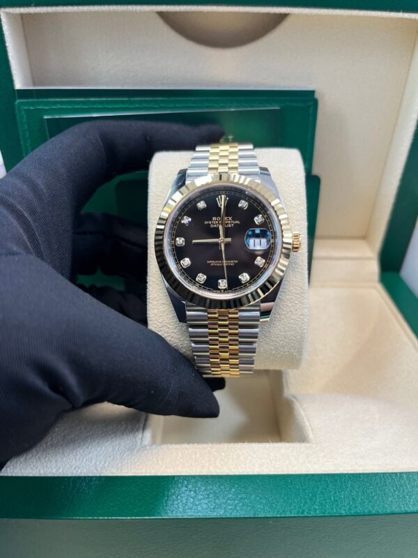 Rolex Datejust 41 Steel and Yellow Gold Black Diamond Jubilee 126333 - Image 12