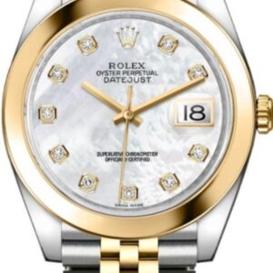 Rolex Datejust 41/ Two-Tone Yellow Gold & Steel/ Mother of Pearl Diamond Dial/ Smooth Bezel/ Jubilee Bracelet (Ref# 126303)