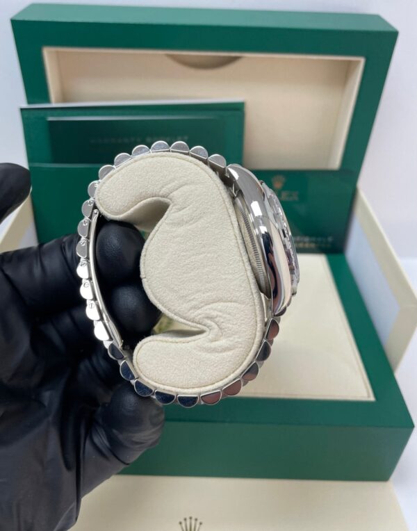 Rolex Day-Date 36/ Blue Ombre Dial/ Diamond Bezel/ White Gold President Bracelet (Ref # 128349RBR) - Image 10