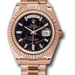 Rolex Day-Date 40 Fluted Bezel - Eisenkiesel Diamond Dial - President Bracelet 228235