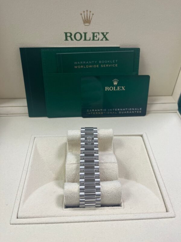 Rolex Day-Date 40 Platinum Day-Date 40 Watch - Fluted Bezel - Ice Blue Index Dial President Bracelet 228236 - Image 11
