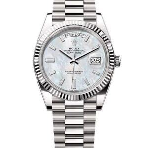 Rolex Day-Date 40 White Gold Mother of Pearl Diamond Dial 228239
