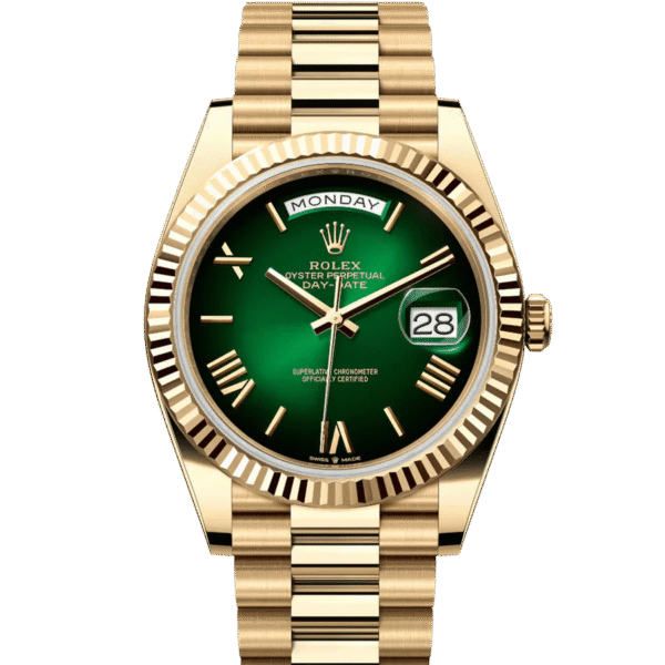 Rolex Day-Date 40mm Ombre Green Roman Dial New Release 228238