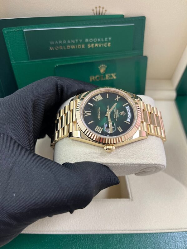 Rolex Day-Date 40mm Ombre Green Roman Dial New Release 228238 - Image 6