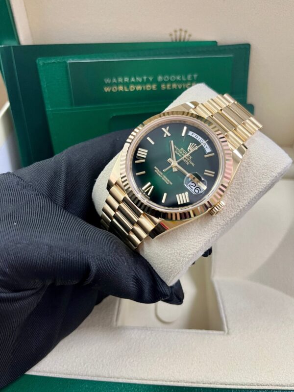 Rolex Day-Date 40mm Ombre Green Roman Dial New Release 228238 - Image 4