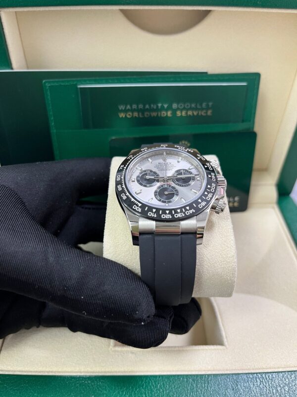 Rolex Daytona 40 White Gold Steel Grey Index Dial Black Sub-Dials Oysterflex (Ref# 116519LN) - Image 10