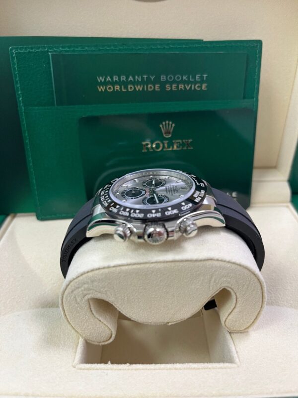 Rolex Daytona 40 White Gold Steel Grey Index Dial Black Sub-Dials Oysterflex (Ref# 116519LN) - Image 5