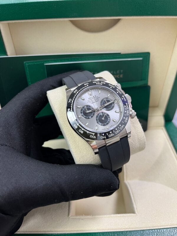 Rolex Daytona 40 White Gold Steel Grey Index Dial Black Sub-Dials Oysterflex (Ref# 116519LN) - Image 6