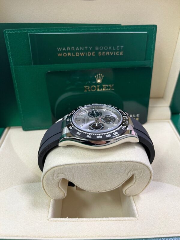 Rolex Daytona 40 White Gold Steel Grey Index Dial Black Sub-Dials Oysterflex (Ref# 116519LN) - Image 4