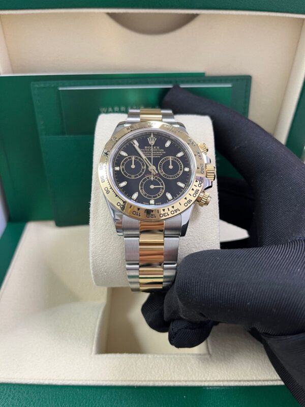 Rolex Daytona 40mm Yellow Rolesor Cosmograph - Black Index Dial (Ref# 116503) - Image 9
