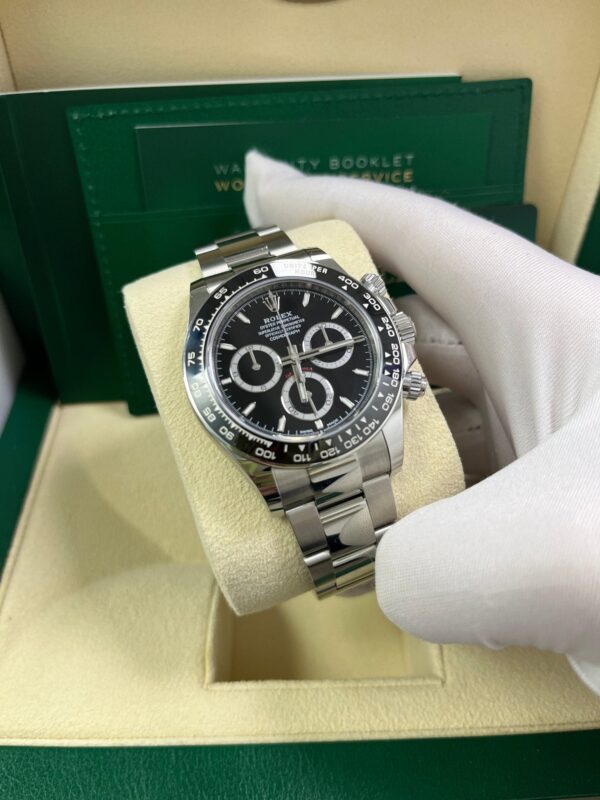 Rolex Daytona Black Cerachrom Bezel Black Index Dial Oyster Bracelet 126500ln - Image 8
