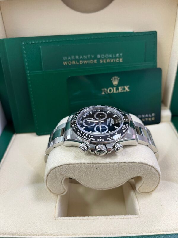 Rolex Daytona Black Cerachrom Bezel Black Index Dial Oyster Bracelet 126500ln - Image 4