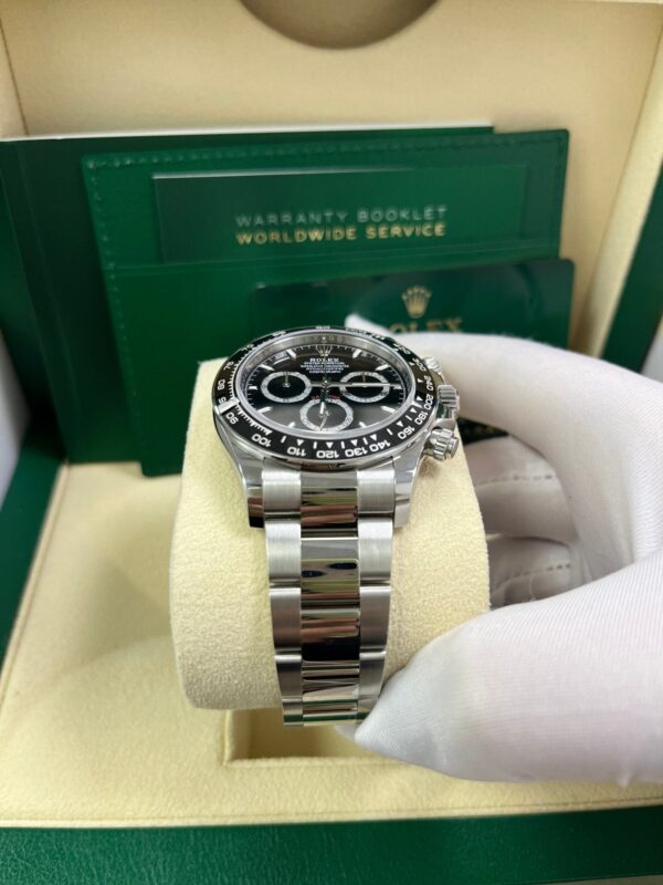 Rolex Daytona Black Cerachrom Bezel Black Index Dial Oyster Bracelet 126500ln - Image 9
