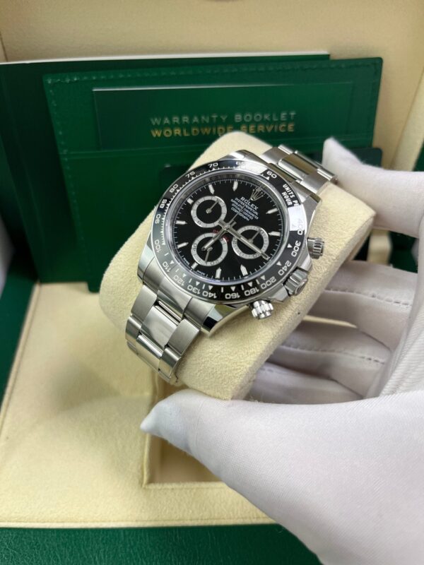 Rolex Daytona Black Cerachrom Bezel Black Index Dial Oyster Bracelet 126500ln - Image 5