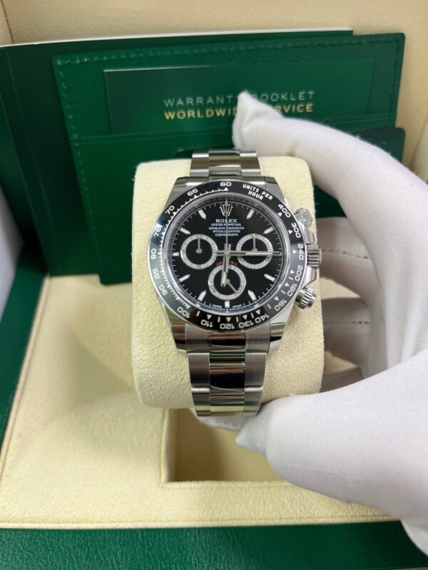 Rolex Daytona Black Cerachrom Bezel Black Index Dial Oyster Bracelet 126500ln - Image 6