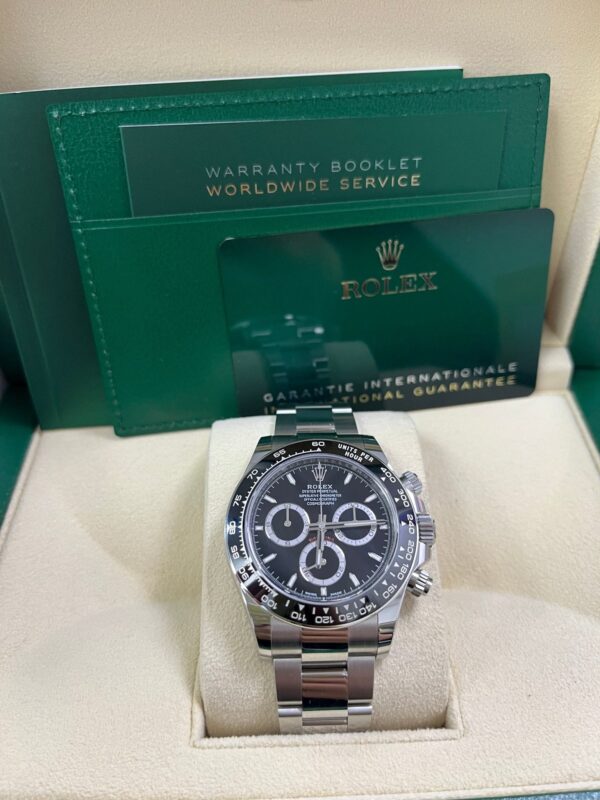 Rolex Daytona Black Cerachrom Bezel Black Index Dial Oyster Bracelet 126500ln - Image 2