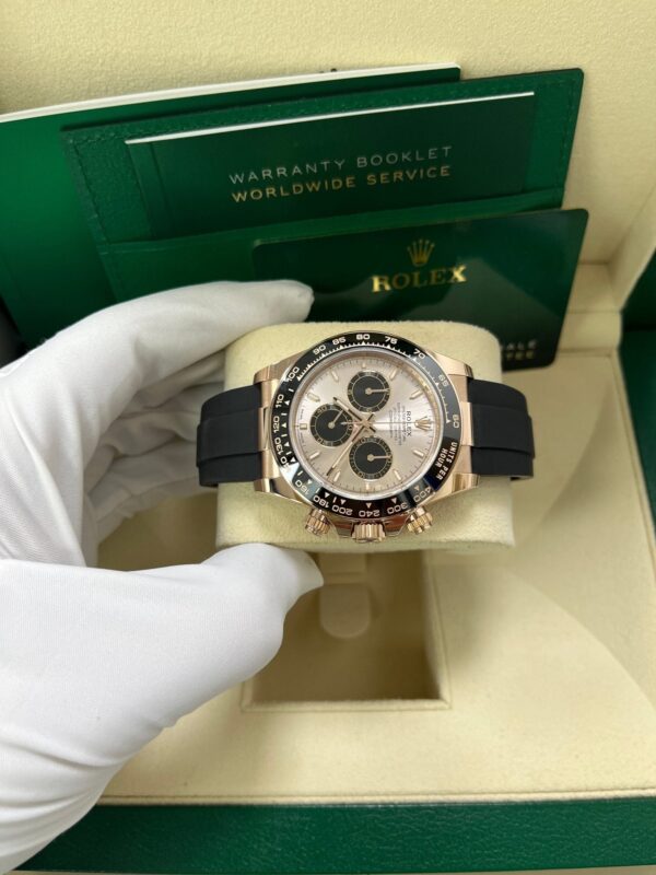 Rolex Daytona Cosmograph Daytona Black Bezel - Sundust And Black Index Dial - Oysterflex Strap 126515ln - Image 11