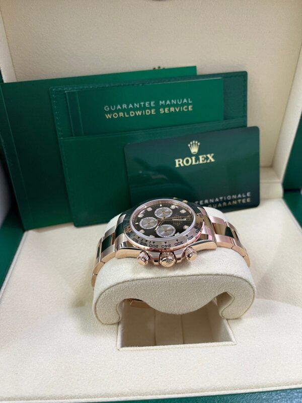 Rolex Daytona Everose Gold Black And Sundust Diamond Dial Oyster Bracelet 126505 - Image 5