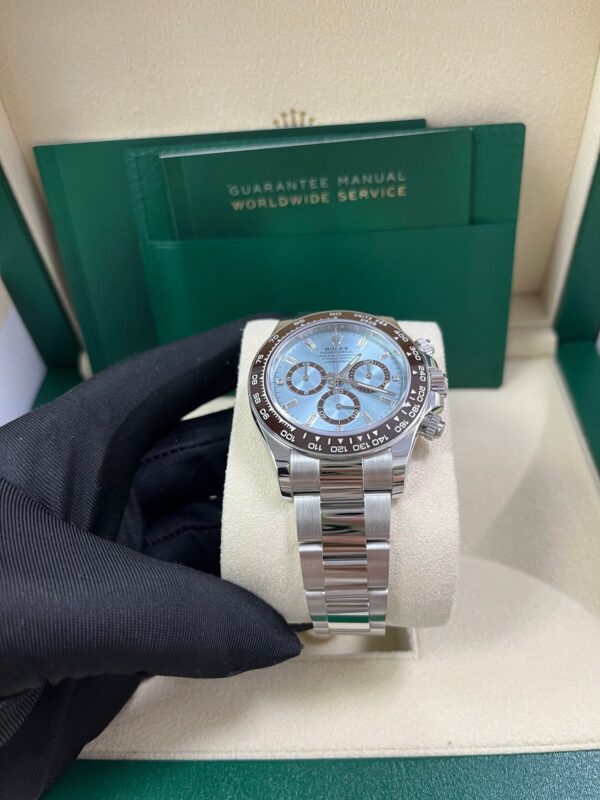 Rolex Daytona Platinum Daytona Ice Blue Baguette Dial 126506 - Image 3