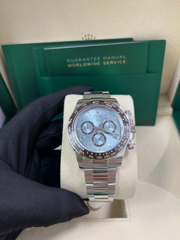 Rolex Daytona Platinum Daytona Ice Blue Baguette Dial 126506 - Image 12