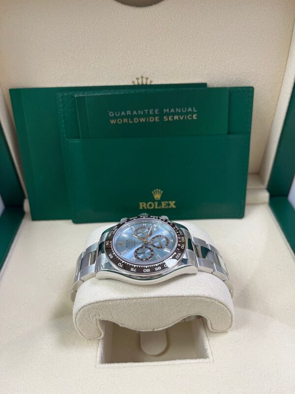 Rolex Daytona Platinum Daytona Ice Blue Baguette Dial 126506 - Image 7