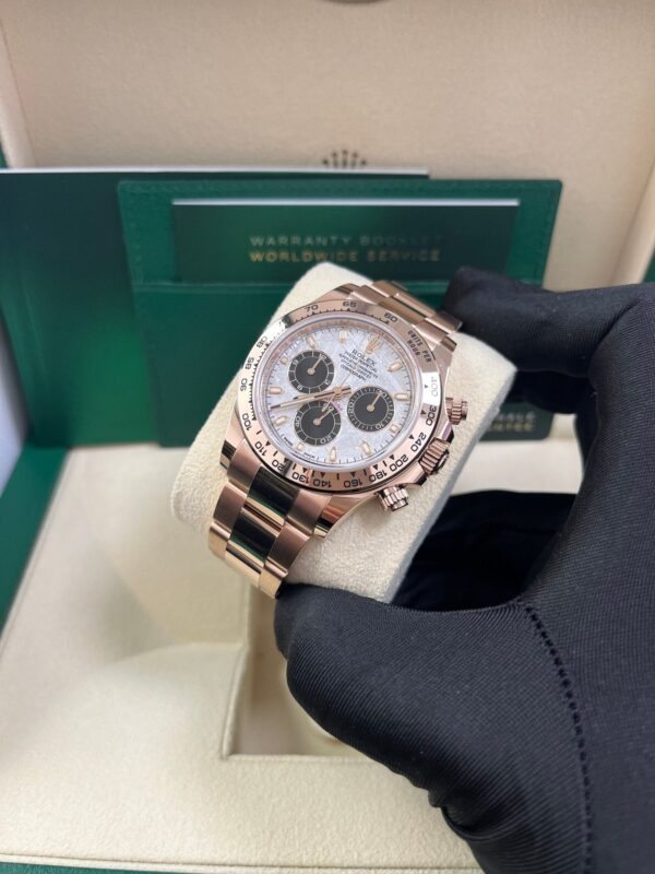 Rolex Daytona Rose Gold Cosmograph Daytona 40 Watch - Meteorite and Black Dial-Oyster Bracelet 116505 - Image 2