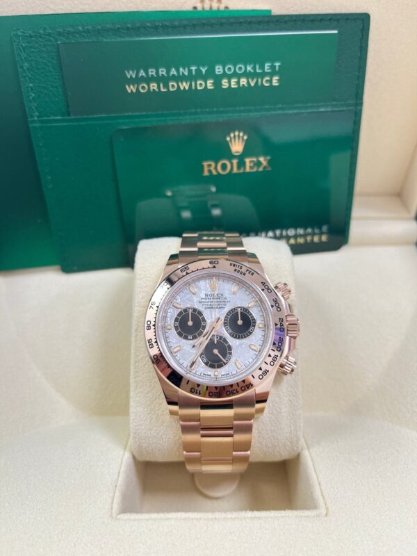 Rolex Daytona Rose Gold Cosmograph Daytona 40 Watch - Meteorite and Black Dial-Oyster Bracelet 116505 - Image 7