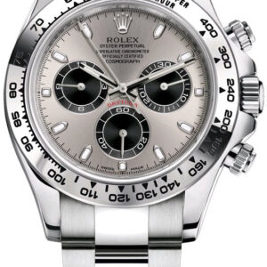 Rolex Daytona White Gold Cosmograph 40 Watch -Stainless Steel And Black Index Dial (Ref# 116509)