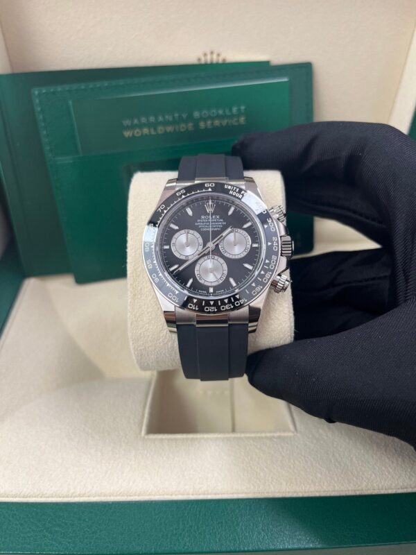 Rolex Daytona White Gold Cosmograph Daytona Black Bezel - Black And Steel Index Dial 126519LN - Image 5