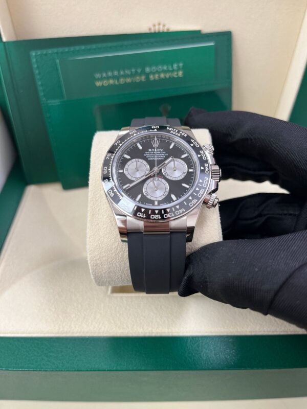 Rolex Daytona White Gold Cosmograph Daytona Black Bezel - Black And Steel Index Dial 126519LN - Image 9