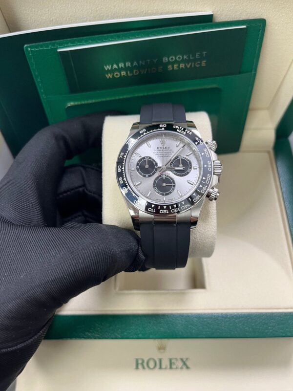 Rolex Daytona White Gold Cosmograph Daytona Silver And Black Index Dial - Oysterflex Strap 126519LN - Image 2