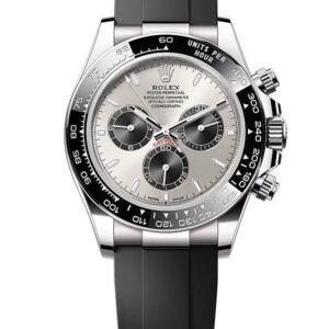 Rolex Daytona White Gold Cosmograph Daytona Silver And Black Index Dial - Oysterflex Strap 126519LN