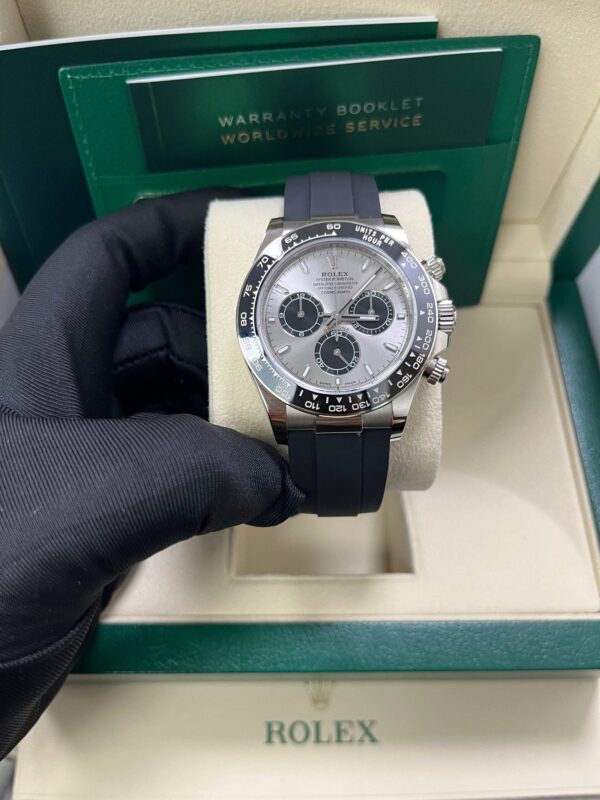 Rolex Daytona White Gold Cosmograph Daytona Silver And Black Index Dial - Oysterflex Strap 126519LN - Image 3