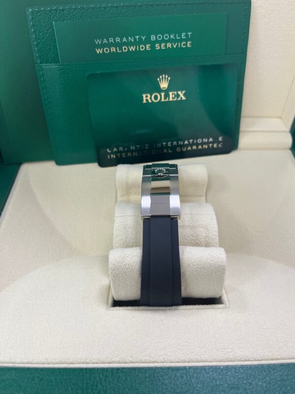 Rolex Daytona White Gold Daytona 40 Watch - Meteroite and Black Index Dial - Black Oysterflex 116519LN - Image 6