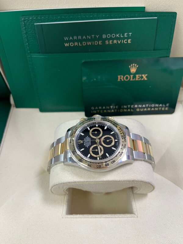 Rolex Daytona Yellow Gold and Steel Daytona Black Index Dial - Oyster Bracelet 126503 - Image 9