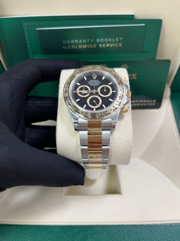 Rolex Daytona Yellow Gold and Steel Daytona Black Index Dial - Oyster Bracelet 126503 - Image 4
