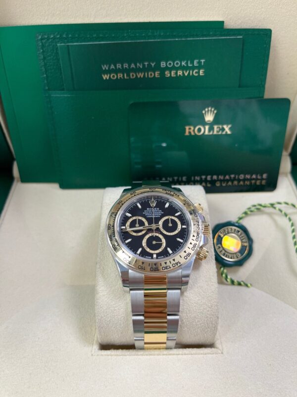 Rolex Daytona Yellow Gold and Steel Daytona Black Index Dial - Oyster Bracelet 126503 - Image 7
