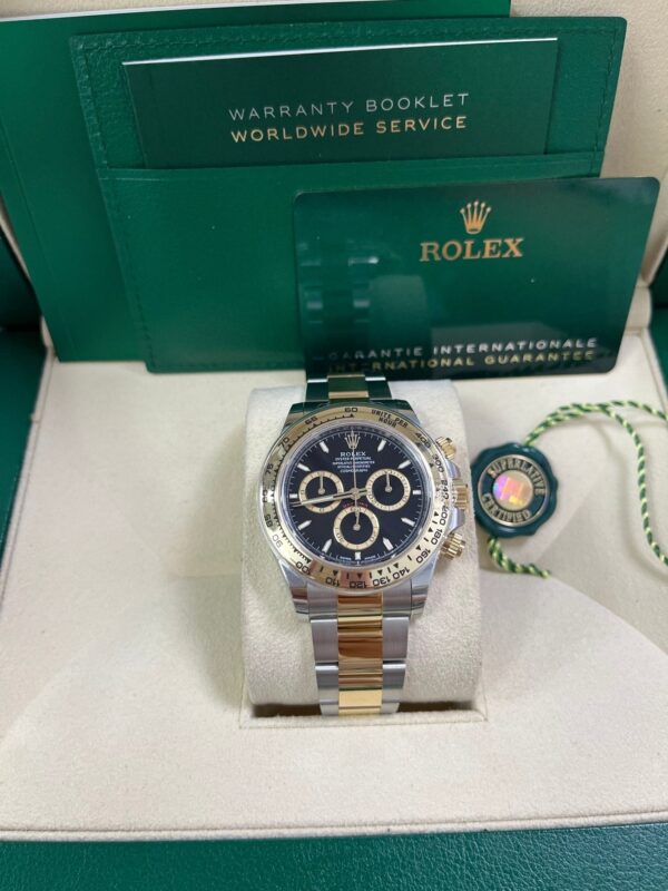 Rolex Daytona Yellow Gold and Steel Daytona Black Index Dial - Oyster Bracelet 126503 - Image 6
