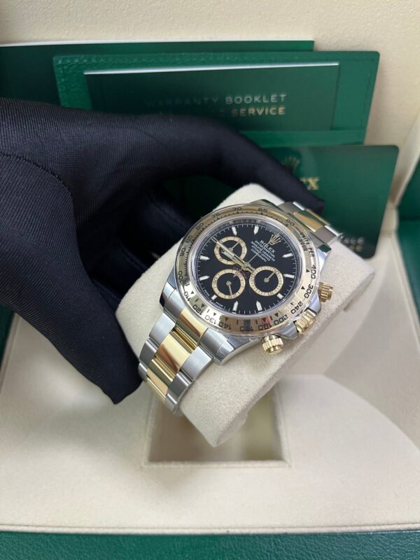 Rolex Daytona Yellow Gold and Steel Daytona Black Index Dial - Oyster Bracelet 126503 - Image 11