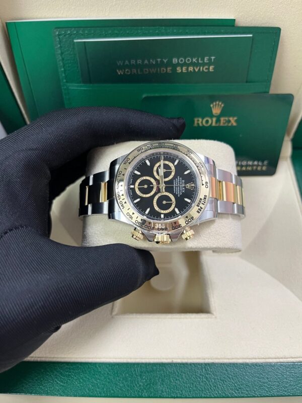 Rolex Daytona Yellow Gold and Steel Daytona Black Index Dial - Oyster Bracelet 126503 - Image 3