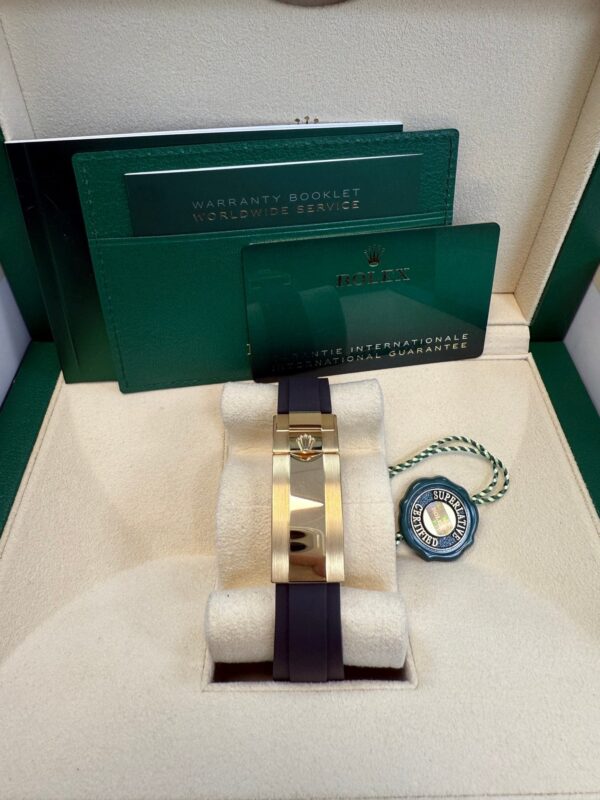 Rolex Daytona Yellow Gold Black Cerachrom Bezel White Index Dial Oysterflex Strap 126518ln - Image 2