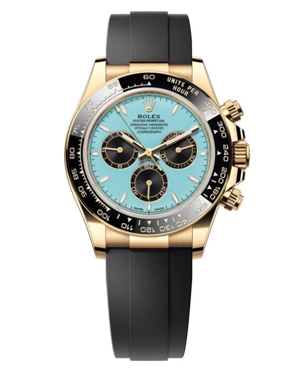 Rolex Daytona Yellow Gold Daytona Tiffany Dial on Oysterflex New 2025 Release Reference 126518
